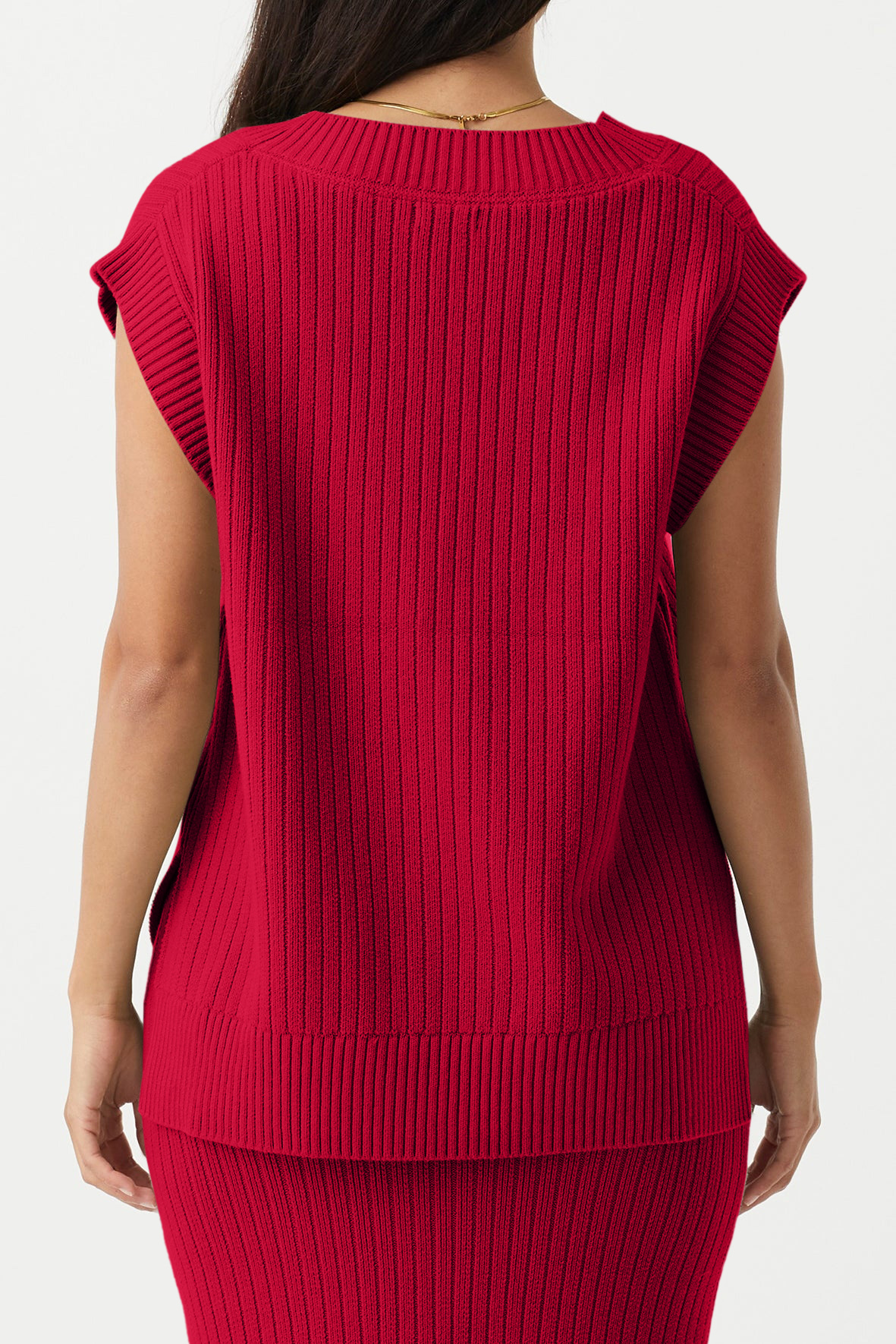 Oversized V Neck Sweater Vest