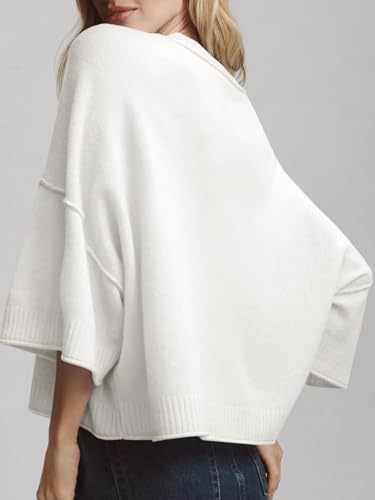 Oversized Cropped Short Sleeve Sweater Tops
