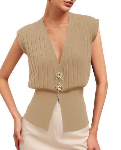 Womens Sleeveless Sweater Vest V Neck