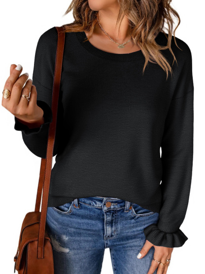 Womens Fall Crew Neck Sweaters