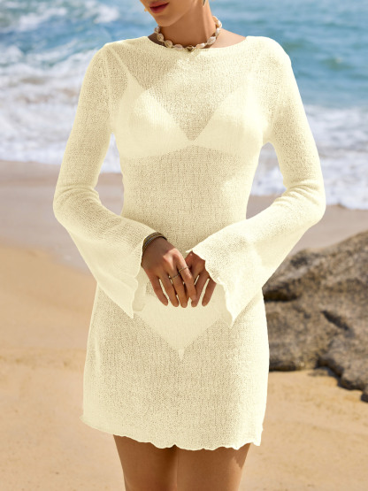 Womens Long Sleeve Swimsuit Cover Up