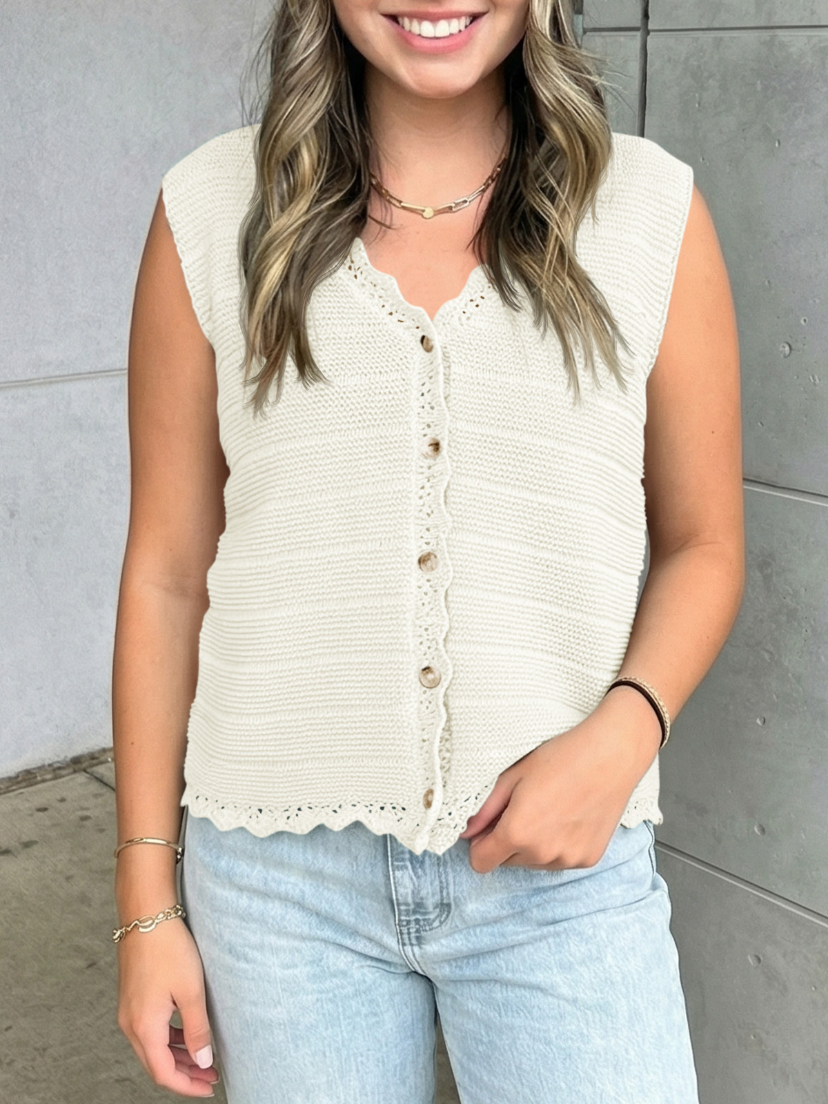 Womens Sleeveless Sweater Vest