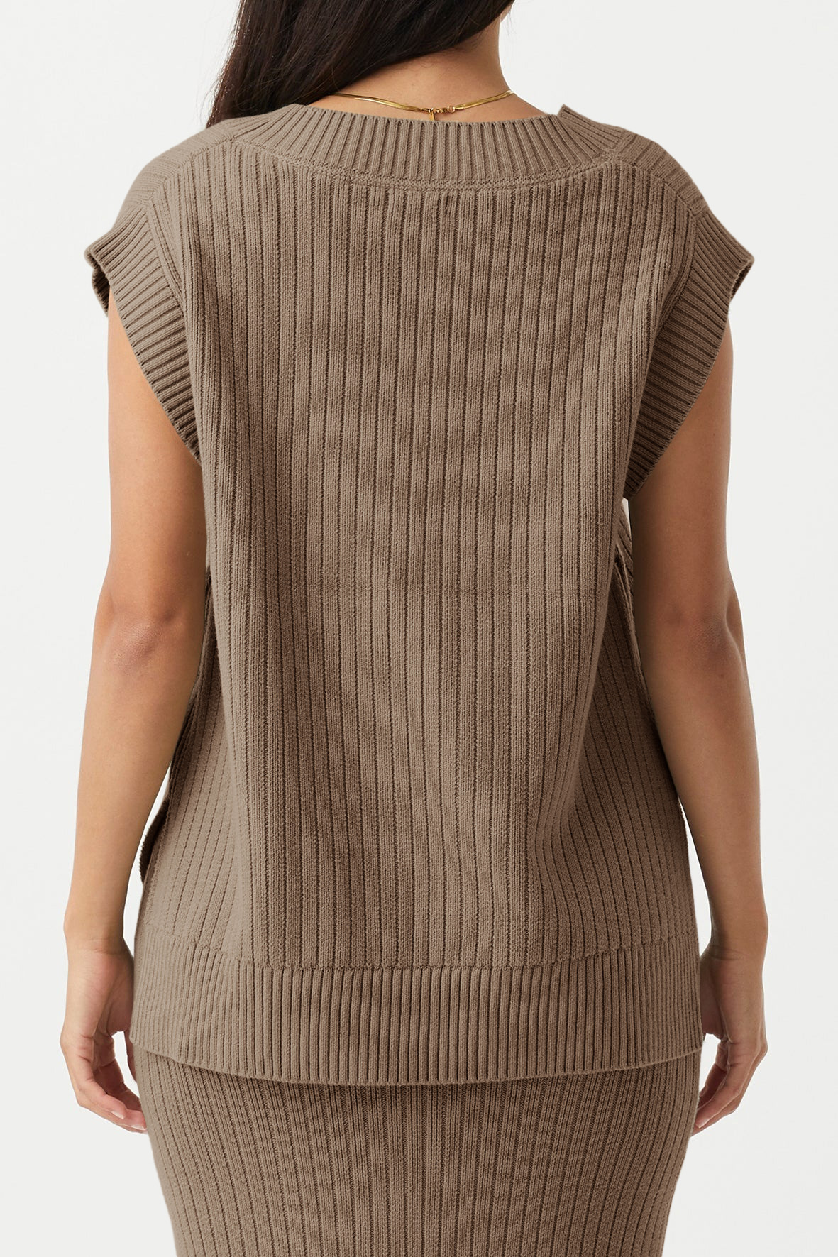 Oversized V Neck Sweater Vest