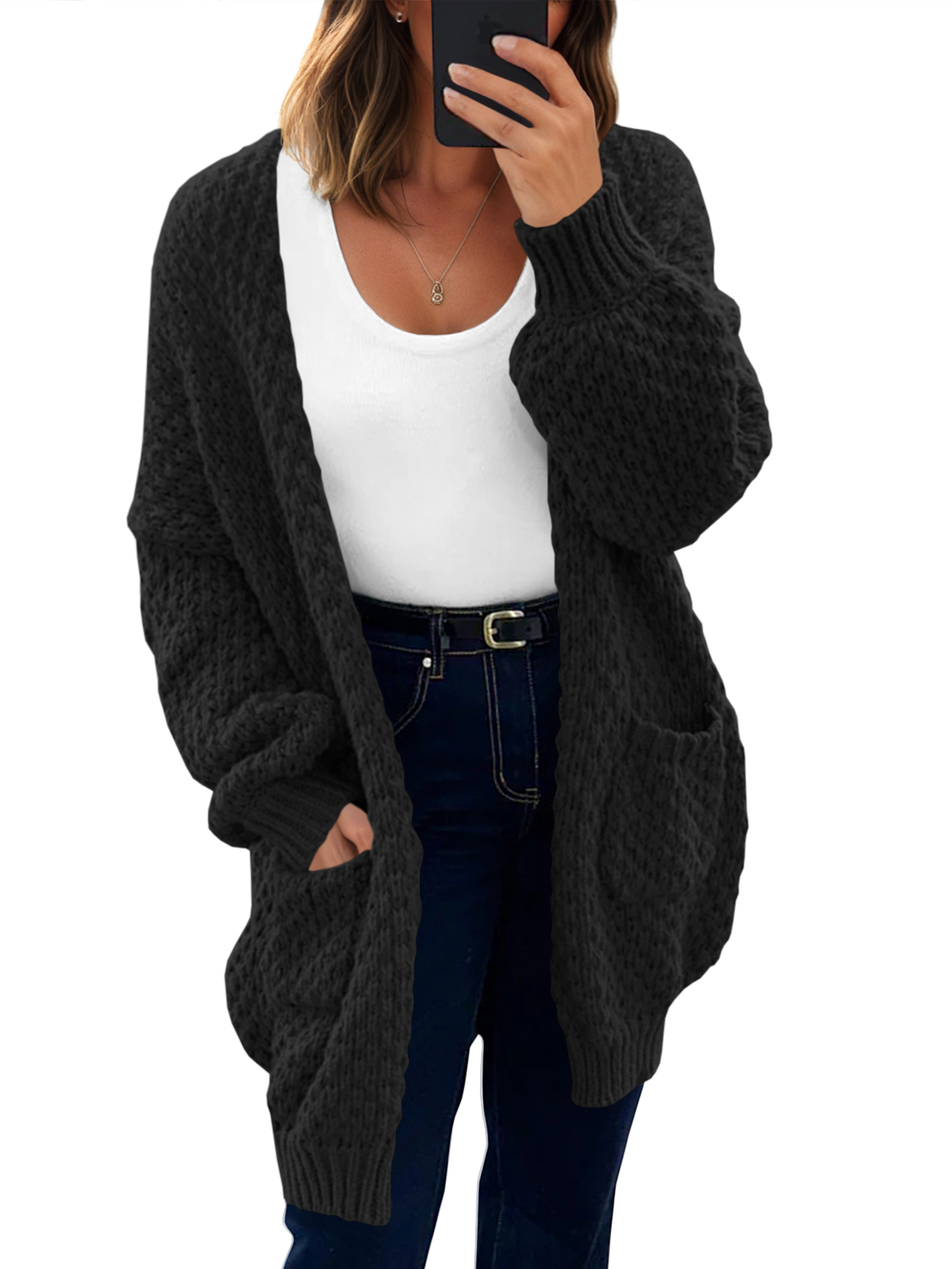 Womens Open Front Cardigans