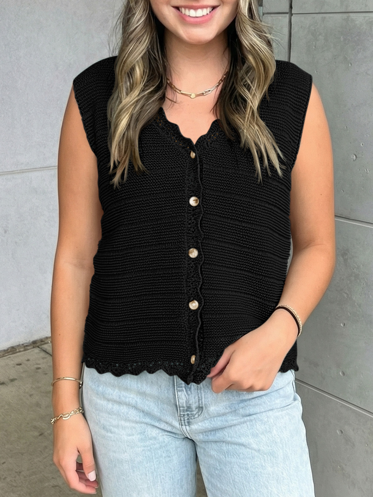 Womens Sleeveless Sweater Vest