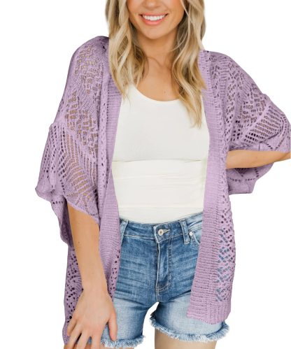 Womens Lightweight Crochet Cardigans