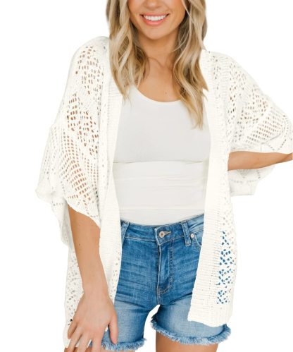 Womens Lightweight Crochet Cardigans