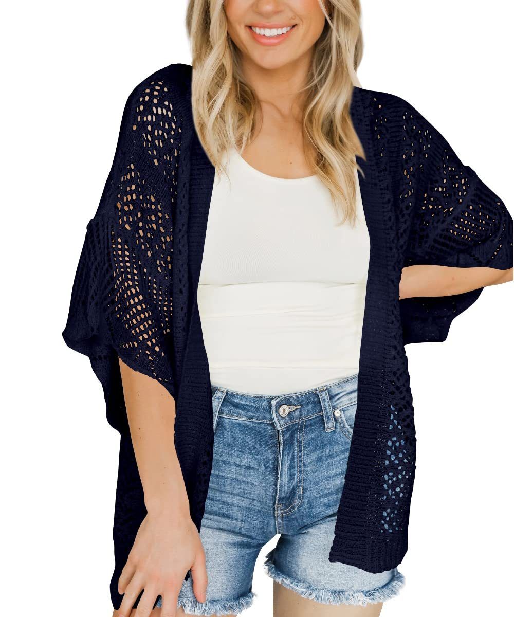 Womens Lightweight Crochet Cardigans