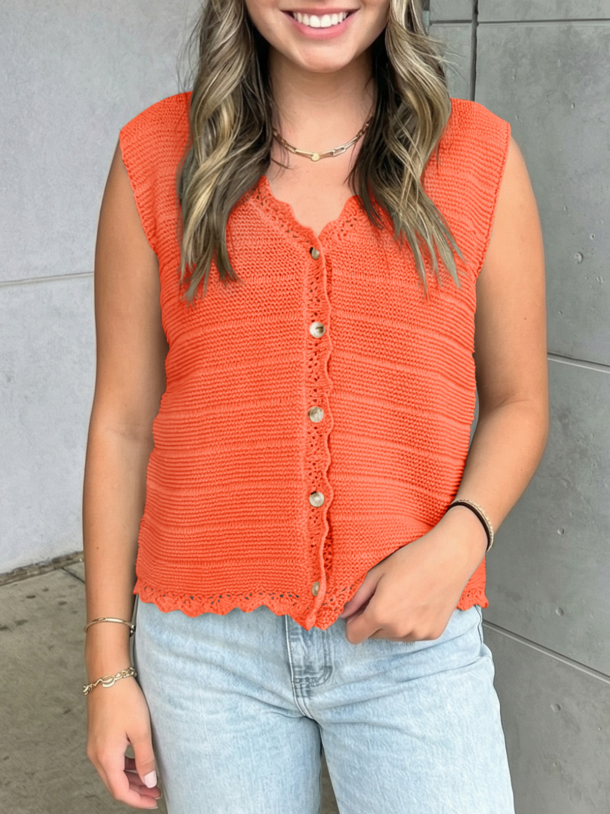 Womens Sleeveless Sweater Vest