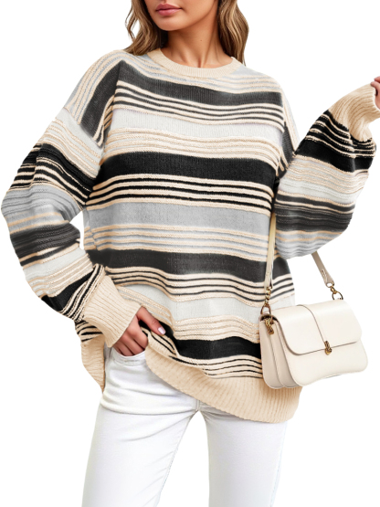 Womens Striped Sweater