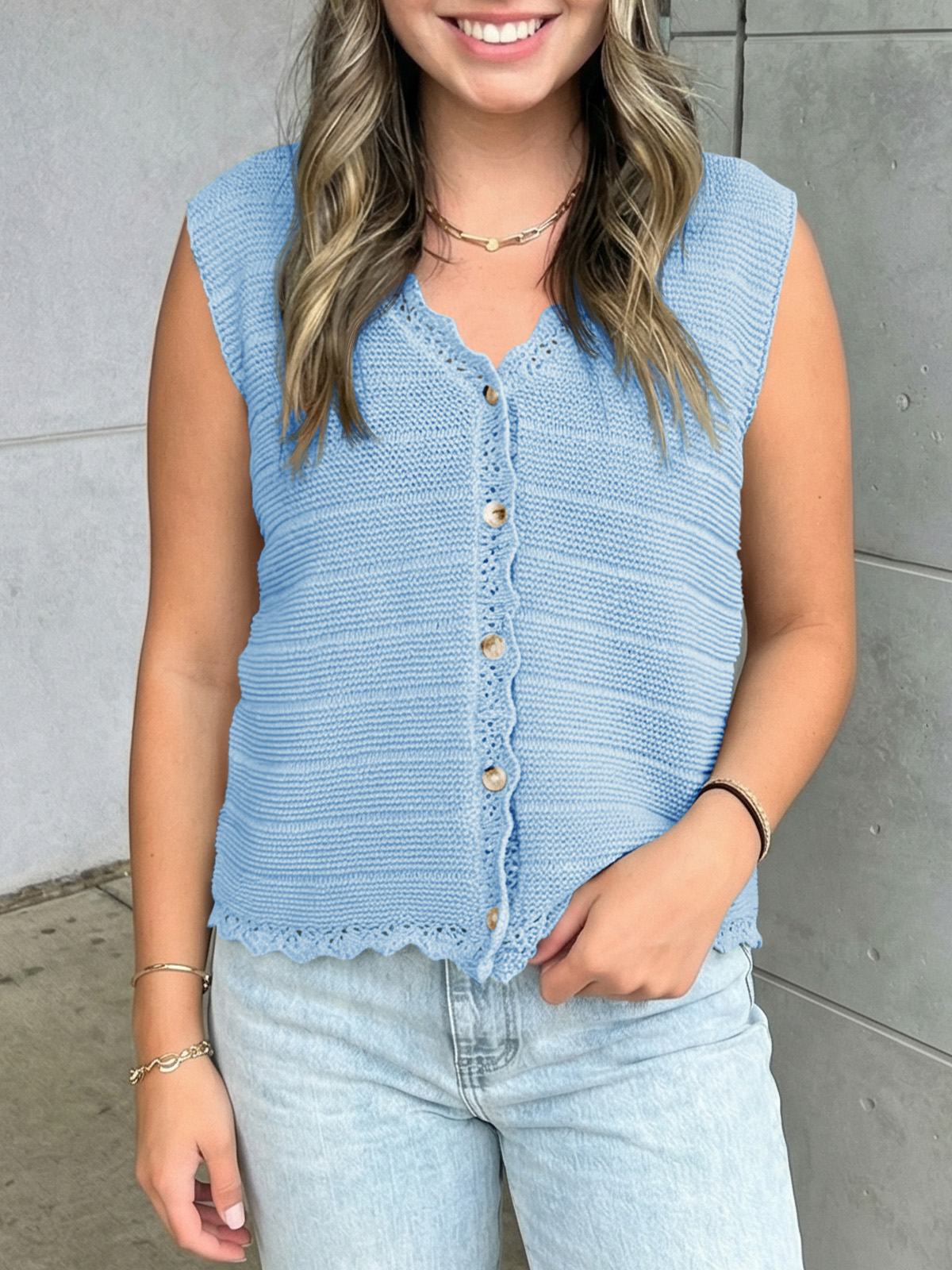 Womens Sleeveless Sweater Vest