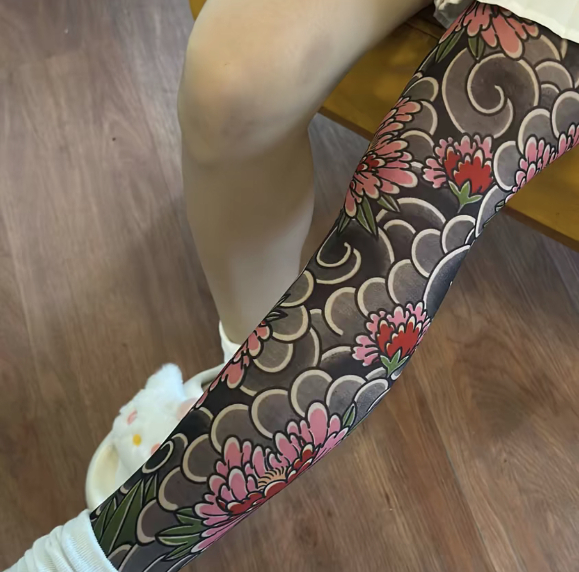 [New upgraded model]Ultra-clear Tattoo Stockings High Elasticity Seamless Tattoo Pantyhose