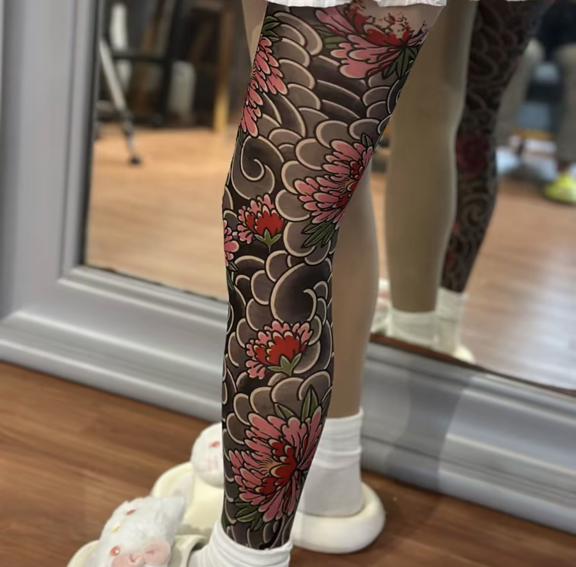 [New upgraded model]Ultra-clear Tattoo Stockings High Elasticity Seamless Tattoo Pantyhose