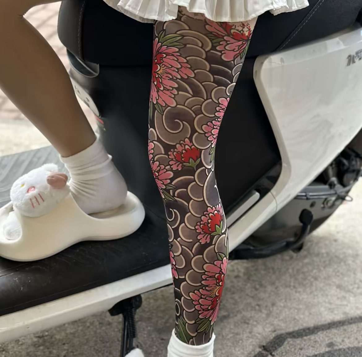 [New upgraded model]Ultra-clear Tattoo Stockings High Elasticity Seamless Tattoo Pantyhose