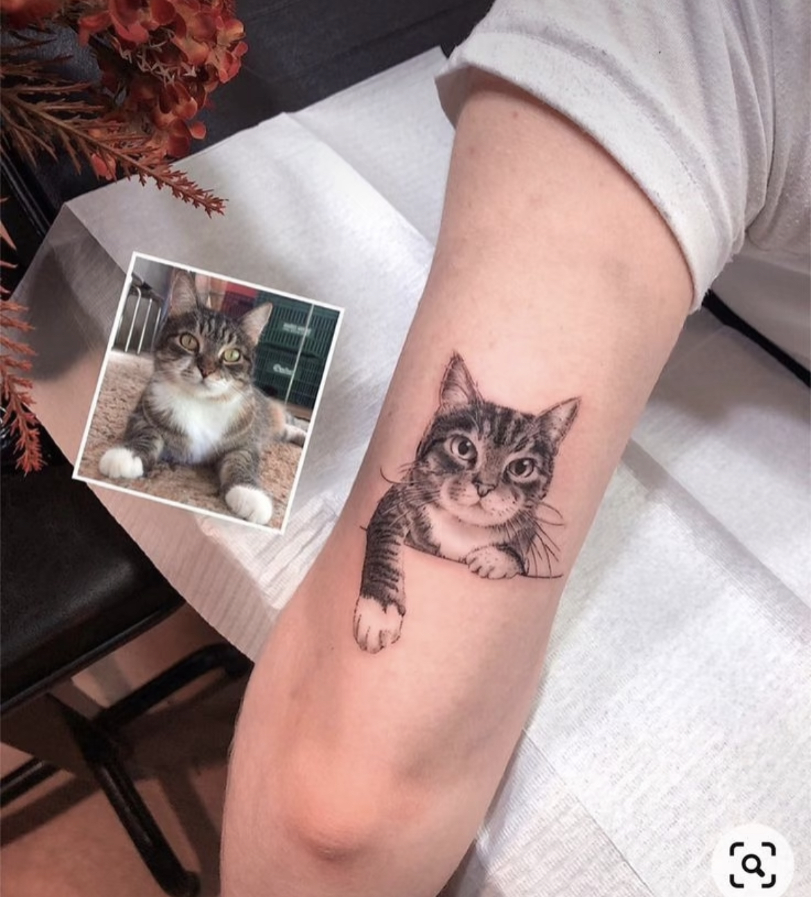 Custom Pet/Human Portrait Waterless Tattoo Stickers （5cm*5cm/1.9in*1.9in、8cm*8cm/3.1in*3.1in、12cm*12cm/4.7in*4.7in）