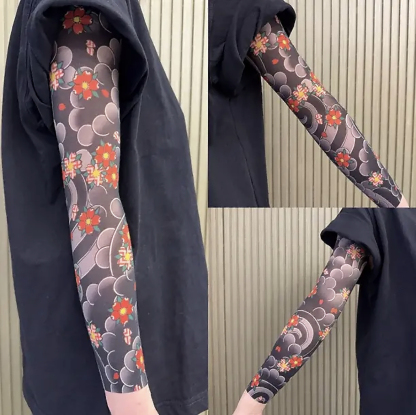 [New upgraded model]Ultra-clear Tattoo Sleeve Arm Cover Sun Protection High Elasticity Seamless Ice Sleeve UV Protection Quick-drying Arm Protection