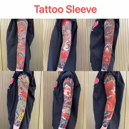 [New upgraded model]Ultra-clear Tattoo Sleeve Arm Cover Sun Protection High Elasticity Seamless Ice Sleeve UV Protection Quick-drying Arm Protection
