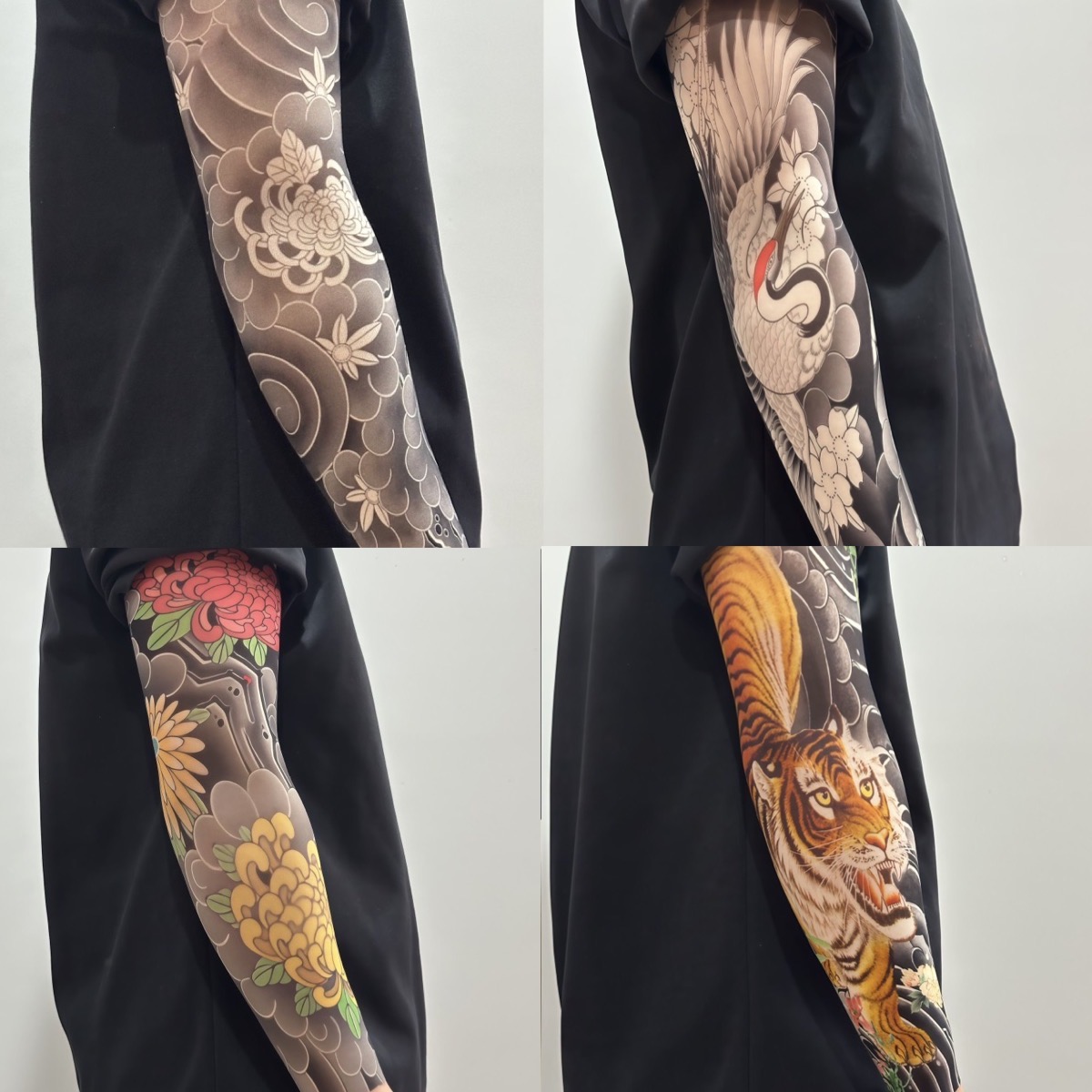 （Surprise 50% Off Set）Tattoo Arm Sleeve 4 Piece Set Ultra Light Tattoo Arm Sleeve High Elasticity Seamless Original Designer Collection