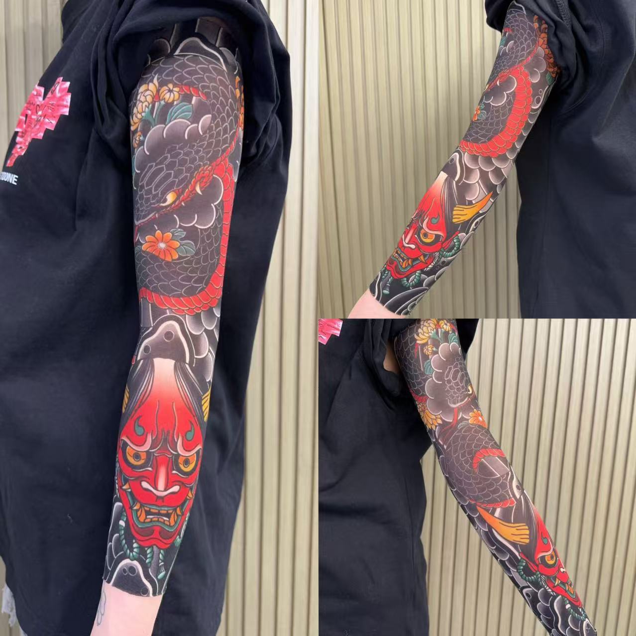 （Surprise 50% Off Set）Tattoo Arm Sleeve 4 Piece Set Ultra Light Tattoo Arm Sleeve High Elasticity Seamless Original Designer Collection