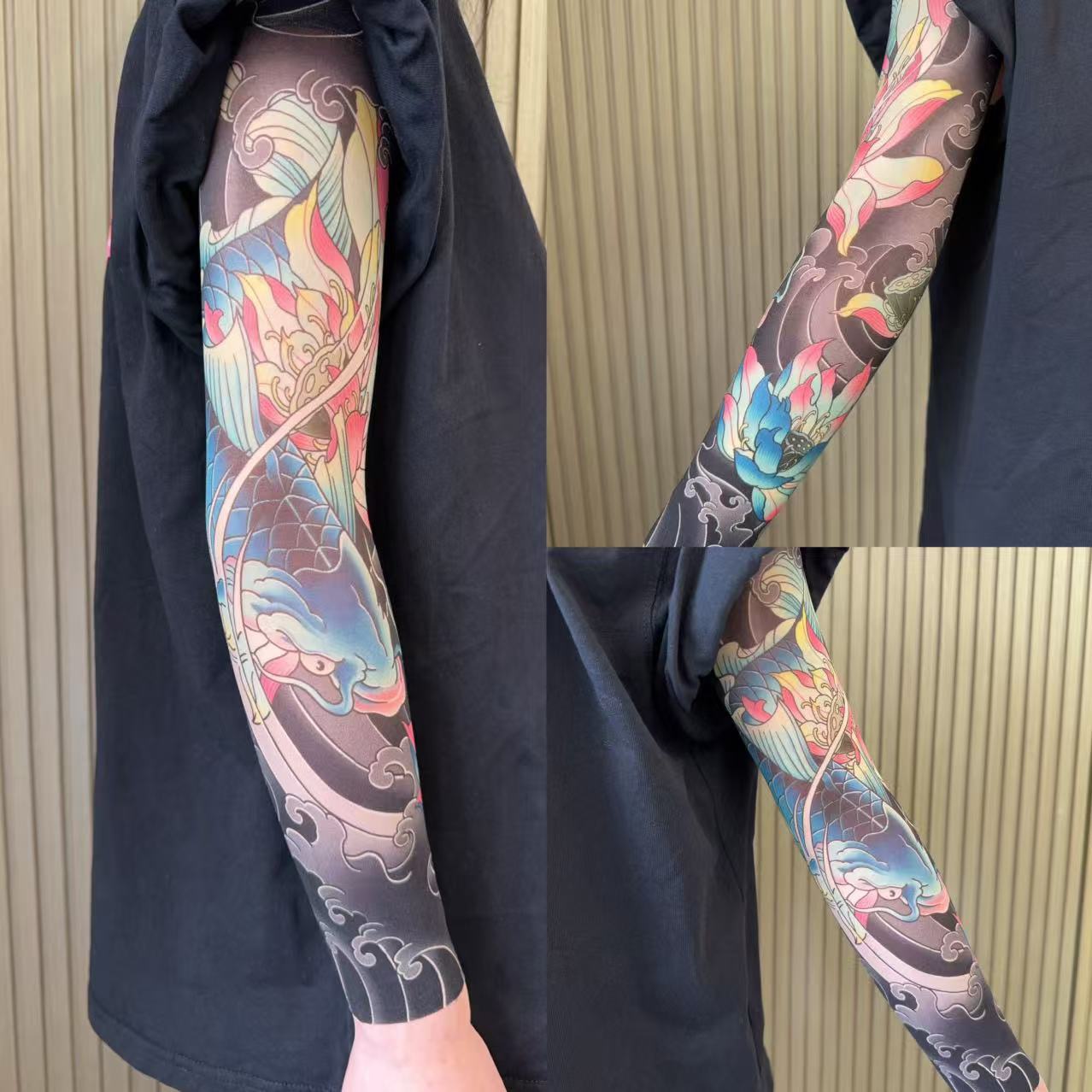 （Surprise 50% Off Set）Tattoo Arm Sleeve 4 Piece Set Ultra Light Tattoo Arm Sleeve High Elasticity Seamless Original Designer Collection