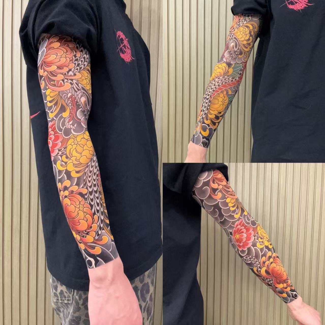 （Surprise 50% Off Set）Tattoo Arm Sleeve 4 Piece Set Ultra Light Tattoo Arm Sleeve High Elasticity Seamless Original Designer Collection