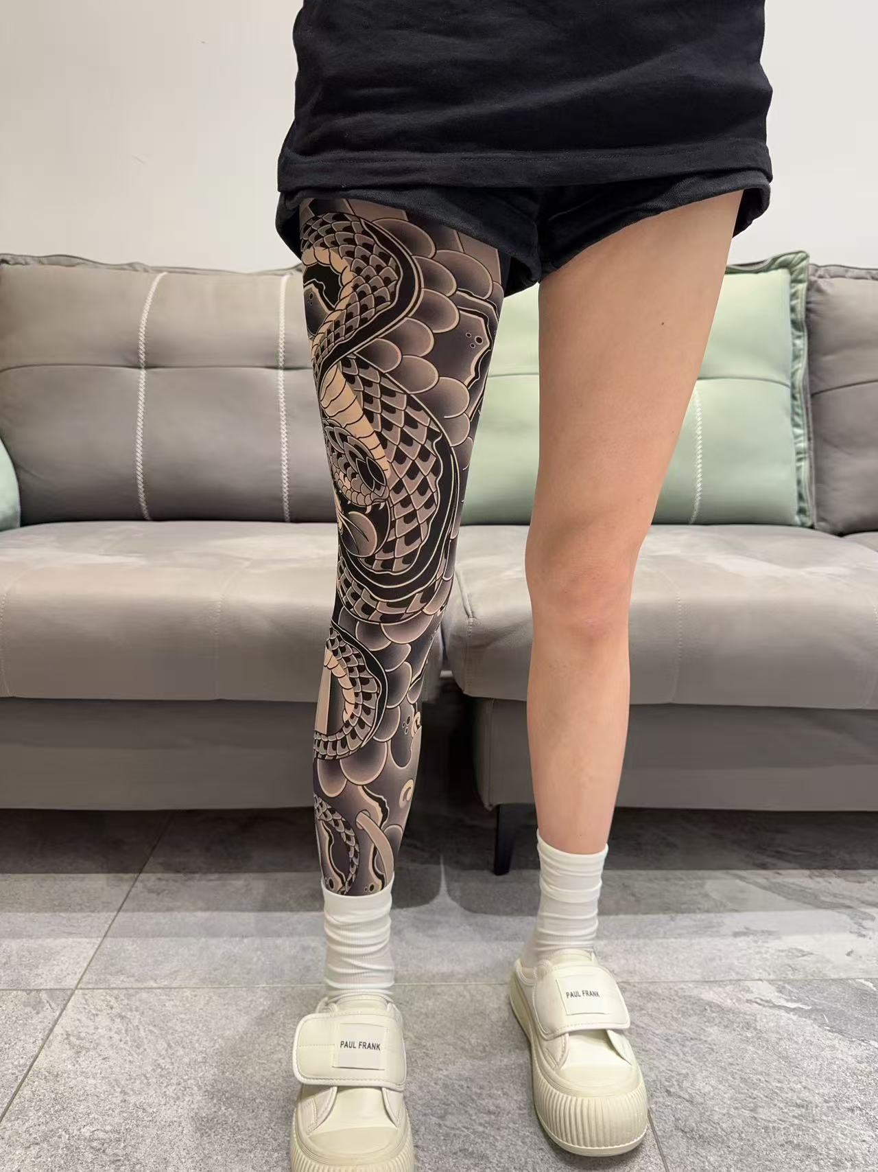 [Free Shipping Set]Tattoo Arm Stocking 2 Piece Set High Elasticity Seamless Tattoo Pantyhose Original Designer Collection