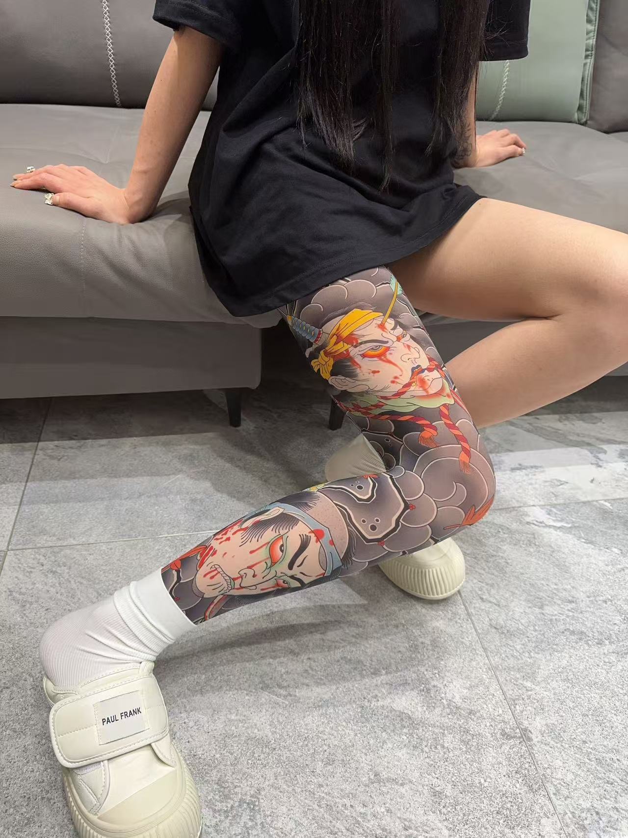 [Free Shipping Set]Tattoo Arm Stocking 2 Piece Set High Elasticity Seamless Tattoo Pantyhose Original Designer Collection