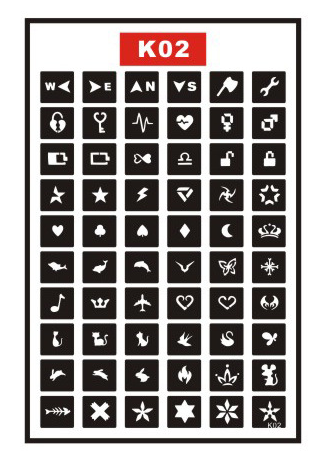 Reusable Skeleton Tattoo Stencil Waterproof Tattoo Sticker Set (Includes 3 stencils, 2 cream, 1 cotton swabs)