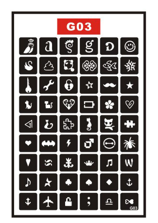 Reusable Skeleton Tattoo Stencil Waterproof Tattoo Sticker Set (Includes 3 stencils, 2 cream, 1 cotton swabs)