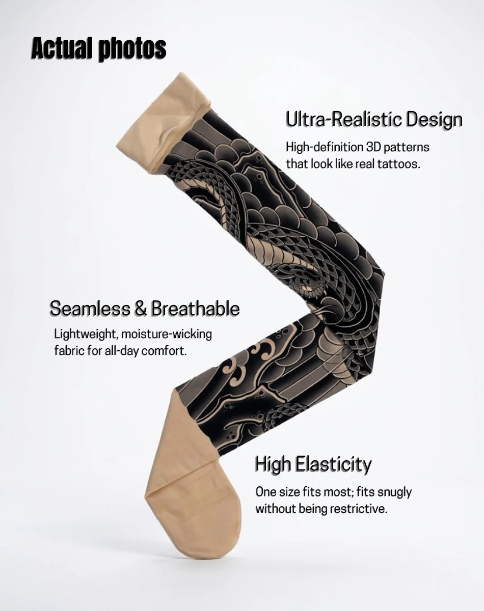 Ultra Light Tattoo Stockings High Elasticity Seamless Tattoo Pantyhose Original Designer Collection