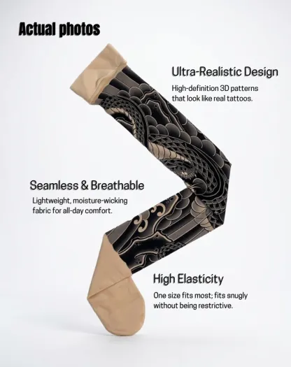 Ultra Light Tattoo Stockings High Elasticity Seamless Tattoo Pantyhose Original Designer Collection