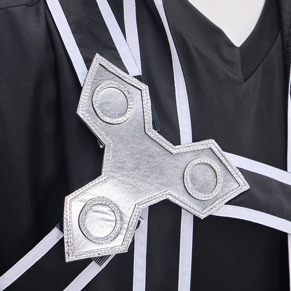 Sword Art Online Kirito Cosplay Costume, Black Swordsman Custom Halloween Outfit