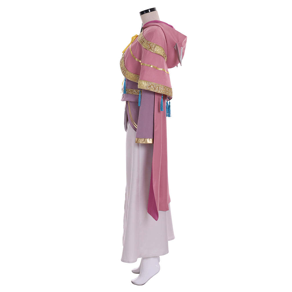Kingdom Hearts III Ava Cosplay Costume - Women’s Pink Hooded Dress with Skirt | Astricos-Astricos