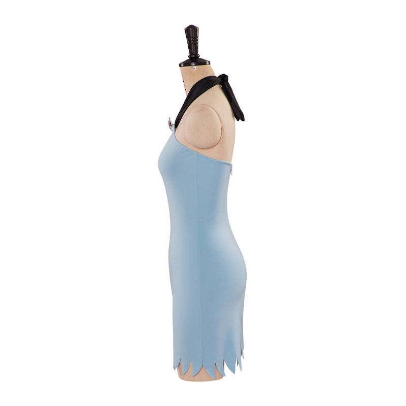 Sexy Betty Rubble Costume - Flintstones Cosplay Blue Mini Dress for Women-Astricos