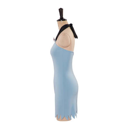 Sexy Betty Rubble Costume - Flintstones Cosplay Blue Mini Dress for Women-Astricos