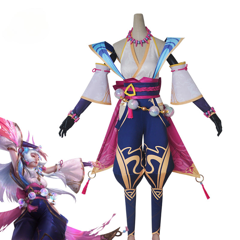 LOL Spirit Blossom Syndra Cosplay Costume - Full Set Kimono Dress for Women-Astricos