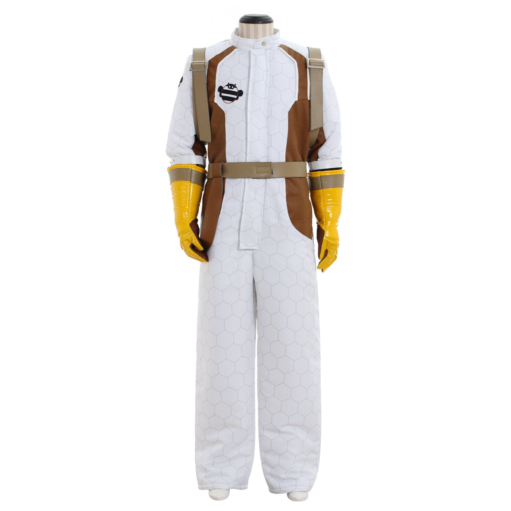 Mei Overwatch Cosplay Costume - Women's White Climatologist Jumpsuit Full Set-Astricos