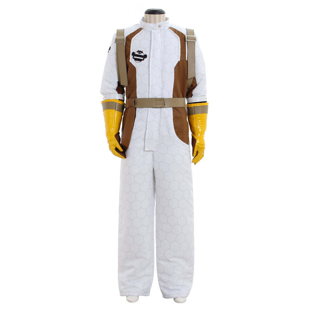 Mei Overwatch Cosplay Costume - Women's White Climatologist Jumpsuit Full Set-Astricos