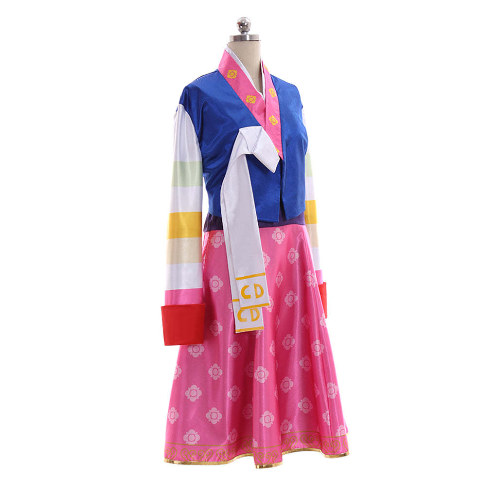 D.Va Hanbok Style Cosplay Costume - Cute Overwatch Game Outfit for Girls-Astricos