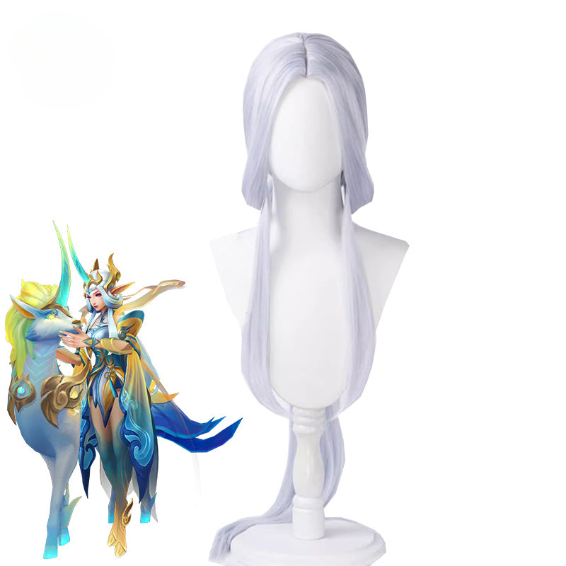 LOL Immortal Journey Soraka 100cm Long Cosplay Wig - Heat Resistant Synthetic Hair for Women-Astricos