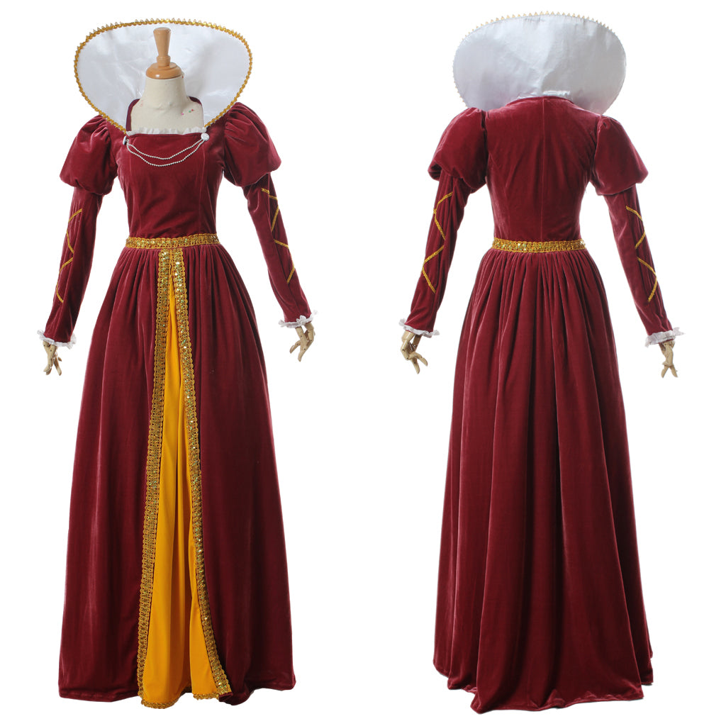 Victoria Ball Gown Medieval Renaissance Queen Costume | Elegant Vintage Gothic Dress for Halloween & Carnival-Astricos