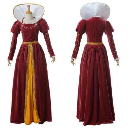 Victoria Ball Gown Medieval Renaissance Queen Costume | Elegant Vintage Gothic Dress for Halloween & Carnival-Astricos