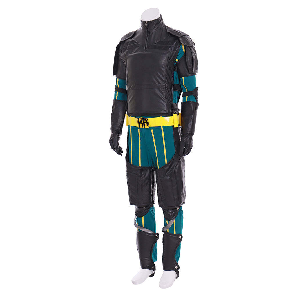 Kick-Ass Dave Lizewski Cosplay Costume – Green & Yellow Superhero Suit-Astricos