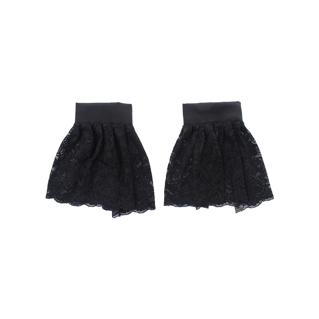 Victorian Black Lace Detachable Collar & Cuffs - Gothic Cosplay & Historical Costume Accessories-Astricos
