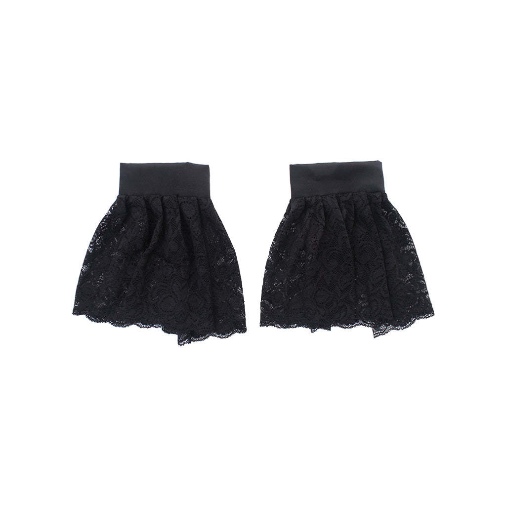 Victorian Black Lace Detachable Collar & Cuffs - Gothic Cosplay & Historical Costume Accessories-Astricos