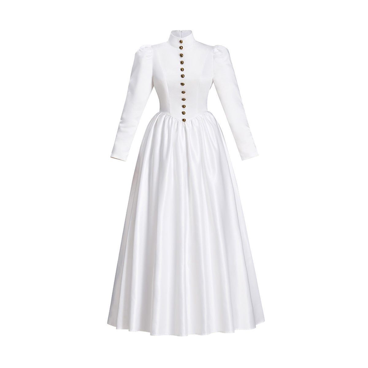 Victorian White Dress Cosplay Costume – Elegant Gothic Lolita Renaissance Outfit-Astricos
