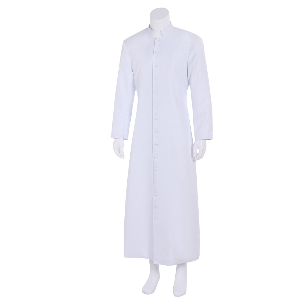 Authentic Men's Clergy Robes Cassock - Church Priest Costume with Standing Collar-Astricos