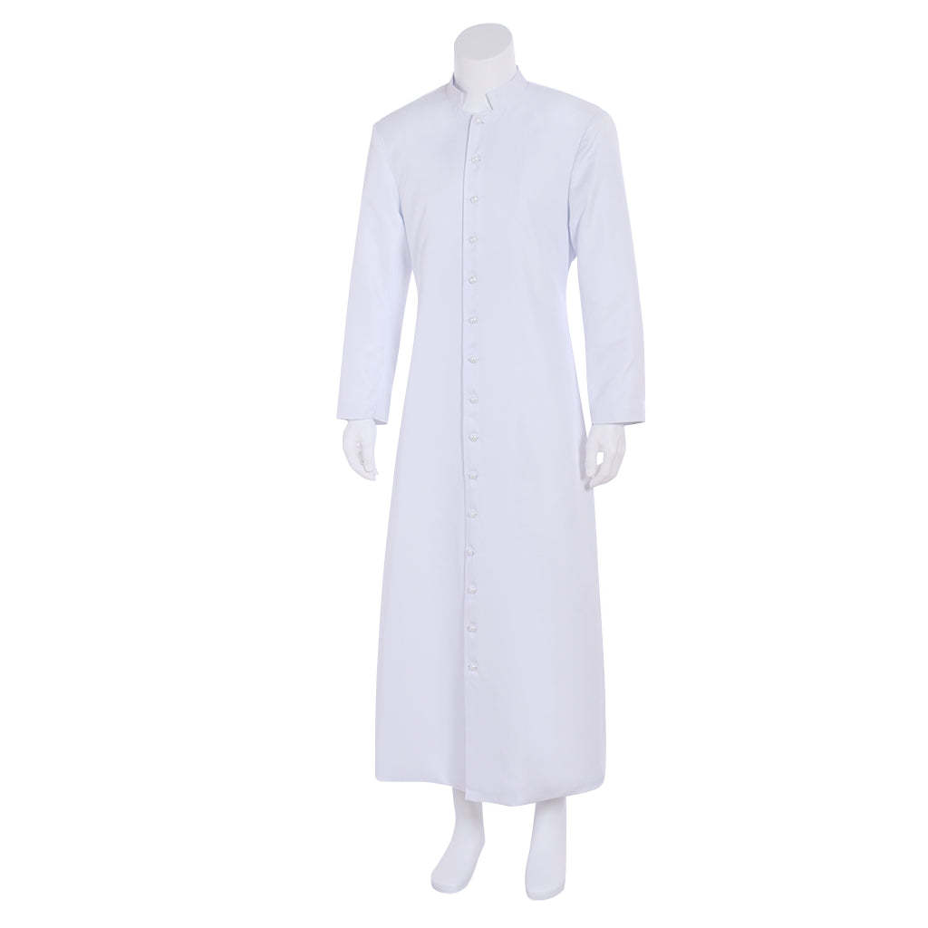 Authentic Men's Clergy Robes Cassock - Church Priest Costume with Standing Collar-Astricos