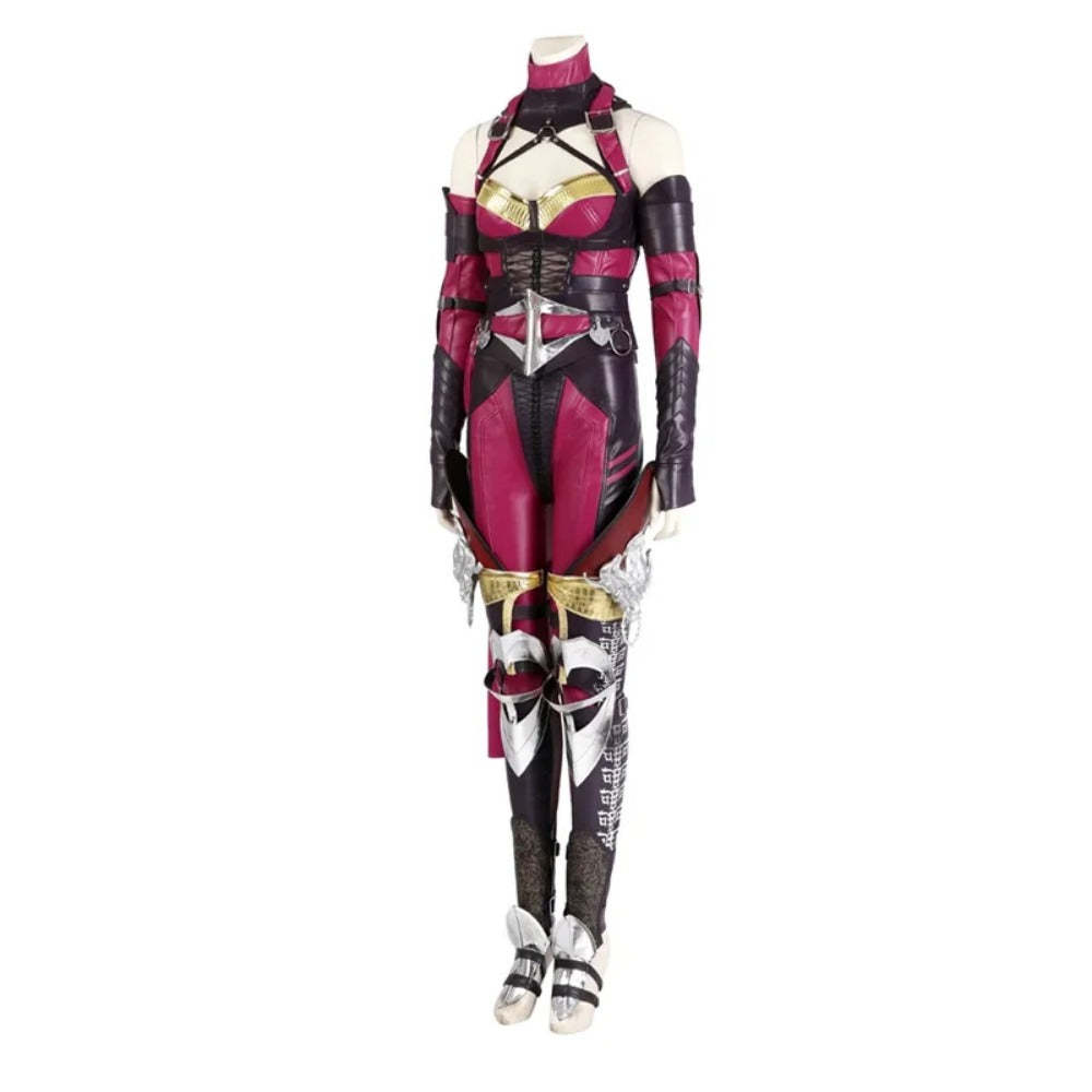 Sexy Mileena Cosplay Costume - Mortal Kombat Halloween Battle Outfit Full Set-Astricos