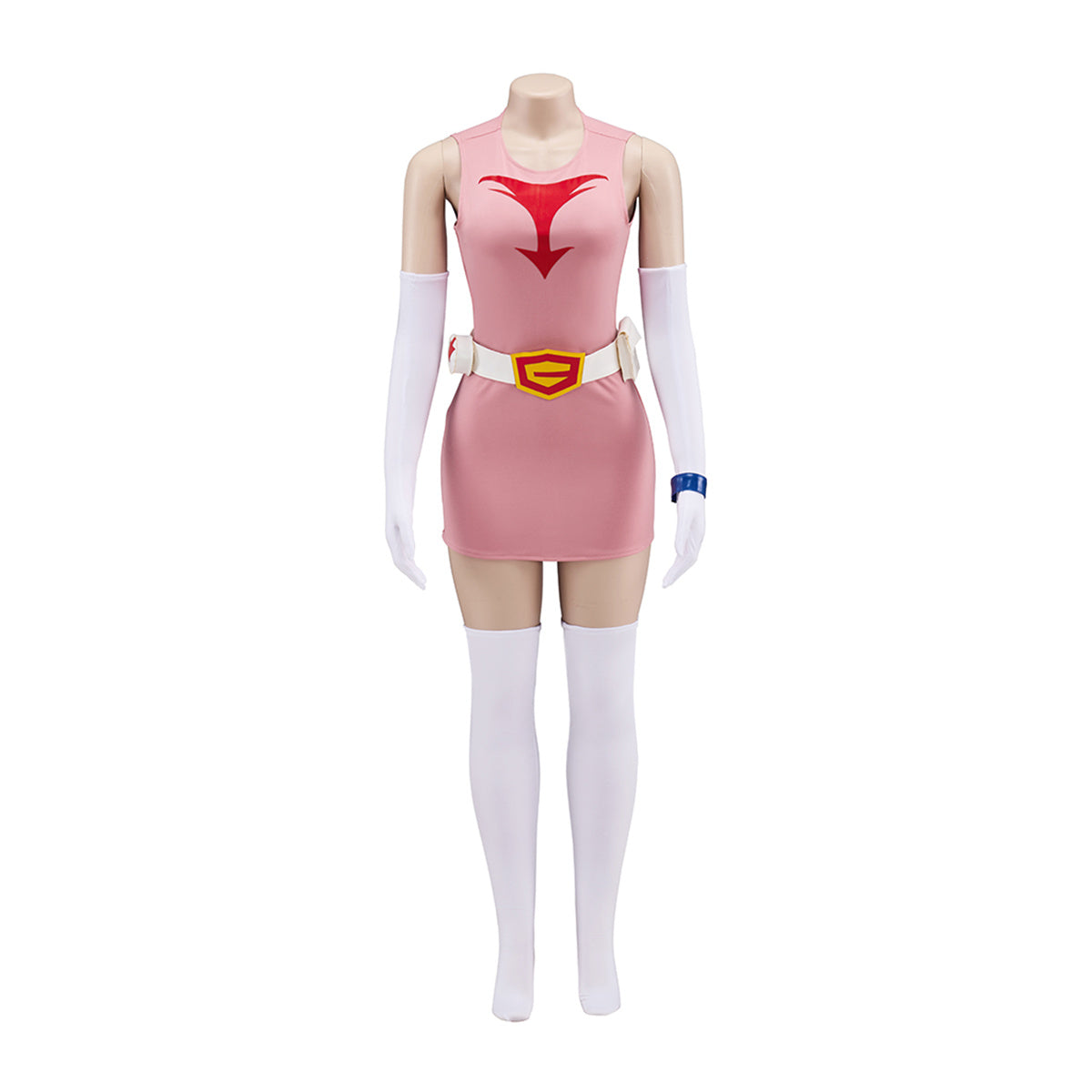 Official Science Ninja Team Gatchaman Pink Jun Cosplay Costume – Anime Outfit-Astricos